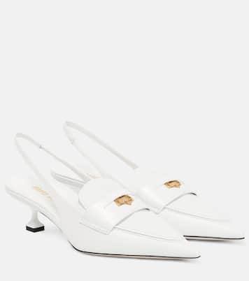 Mocassini slingback in pelle | Miu Miu