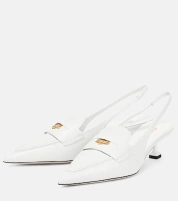 Mocassini slingback in pelle | Miu Miu