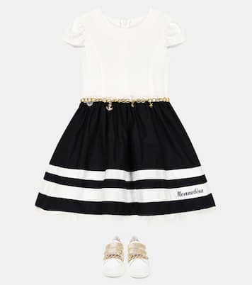 Abito in cotone a righe | Monnalisa