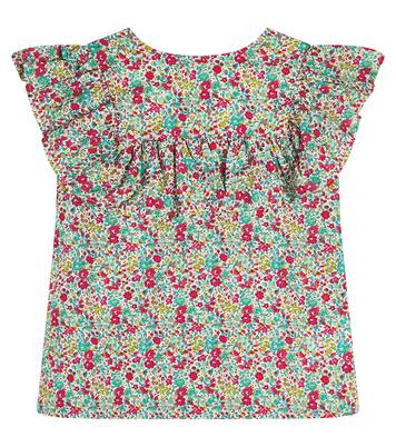 Top Bianca in cotone con stampa | Bonpoint