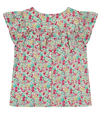Top Bianca in cotone con stampa | Bonpoint