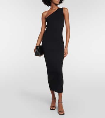 Vestido midi acanalado asimétrico | Toteme