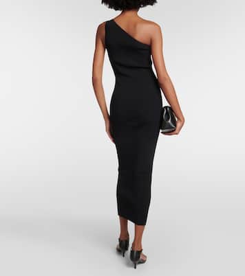 Vestido midi acanalado asimétrico | Toteme
