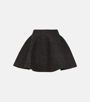 Mini-jupe en laine mélangée | Alaïa