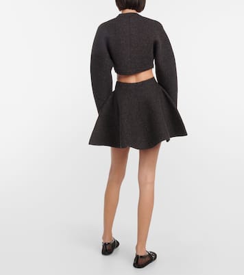 Mini-jupe en laine mélangée | Alaïa