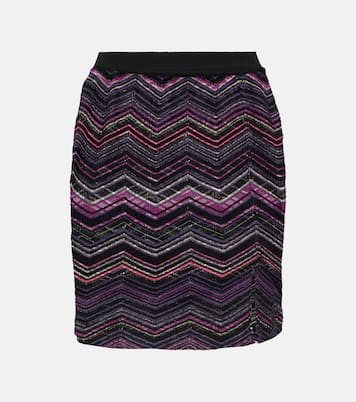 Minifalda en mezcla de lana de tiro alto | Missoni
