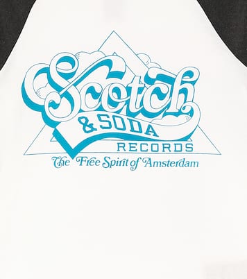 T-shirt in jersey di cotone con stampa | Scotch & Soda Kids