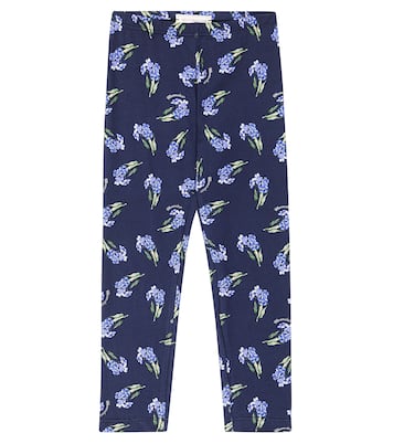 Leggings en mezcla de algodón floral | Monnalisa