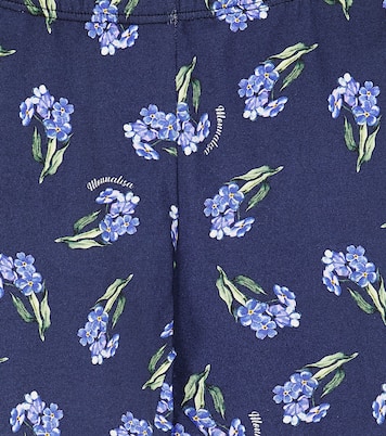 Leggings en mezcla de algodón floral | Monnalisa