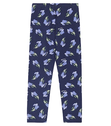 Leggings en mezcla de algodón floral | Monnalisa
