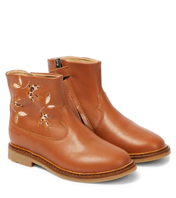 Sister Birdy embroidered leather booties | Pom d'Api