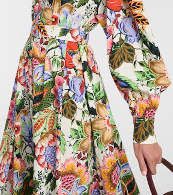 Vestido camisero midi de algodón floral | Etro