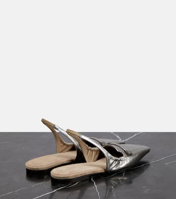 Ballerine slingback in pelle | Brunello Cucinelli