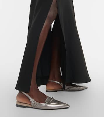 Ballerine slingback in pelle | Brunello Cucinelli