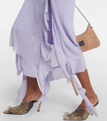 Ruffled asymmetric midi dress | Acne Studios