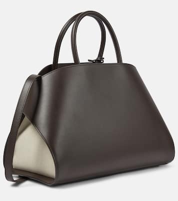 Hug Medium canvas and leather tote bag | Ferragamo