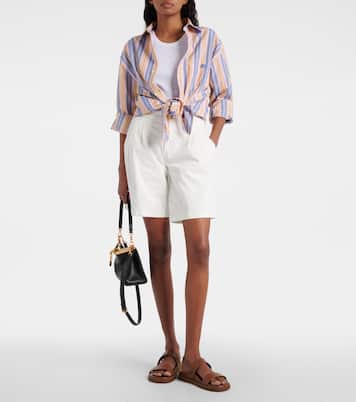 High-rise cotton shorts | AG Jeans