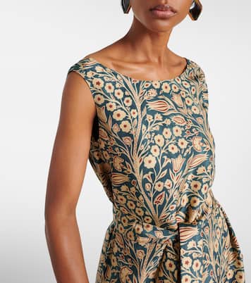 Robe longue Kiko imprimée en soie | Loro Piana