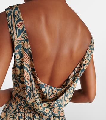 Robe longue Kiko imprimée en soie | Loro Piana