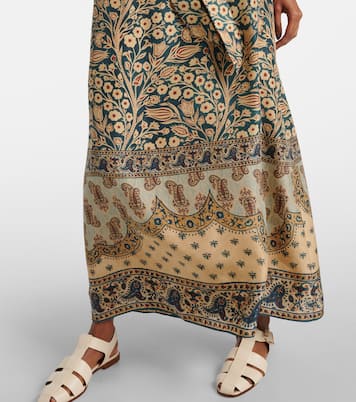 Robe longue Kiko imprimée en soie | Loro Piana