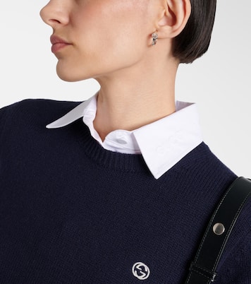 Orecchini a cerchio Interlocking G in argento sterling | Gucci