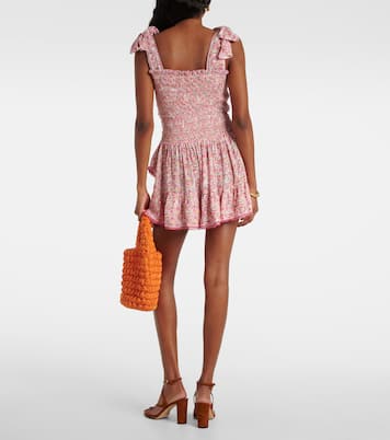 Mabelle floral shirred miniskirt | Poupette St Barth