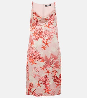 Barocco Sea silk satin minidress | Versace