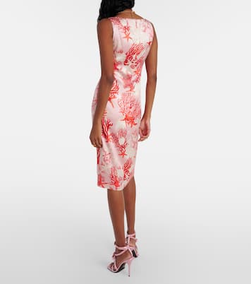 Barocco Sea silk satin minidress | Versace