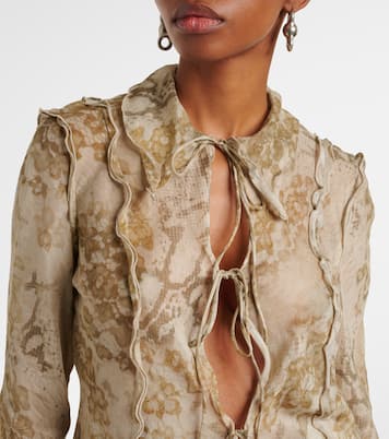 Top in chiffon di cotone e seta | Acne Studios