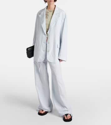 Blazer de algodón y lino | Acne Studios