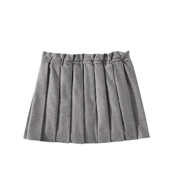 Pleated wool-blend skirt | Brunello Cucinelli Kids