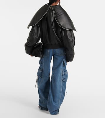 Oversize-Bomberjacke aus Leder | The Attico