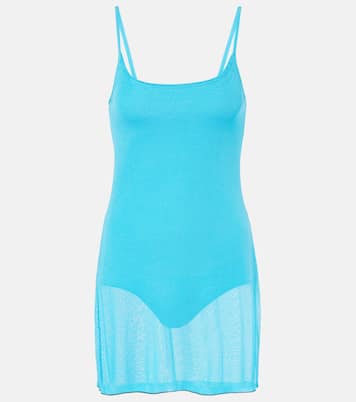 La Robe Maille Roupao minidress in blue - Jacquemus | Mytheresa La Robe Maille Roupao minidress in blue - Jacquemus | Mytheresa