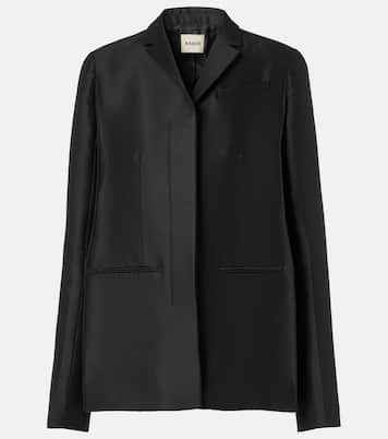 Crittan wool and silk faille jacket | Khaite