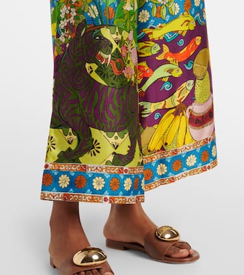 Weite Hose Tiger aus Seiden-Twill | Alémais