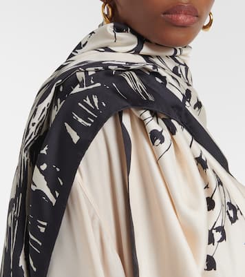 Foulard en soie à fleurs | Loro Piana