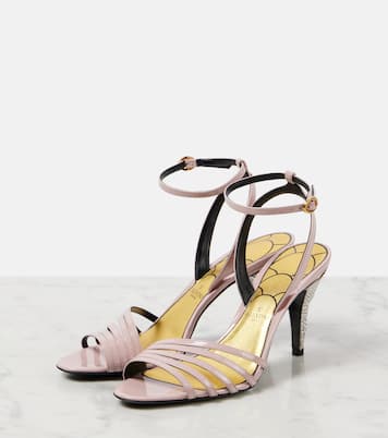Ladycrush crystal-embellished leather sandals | Valentino Garavani