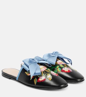 Mules Bearegard brodées en cuir | Valentino Garavani