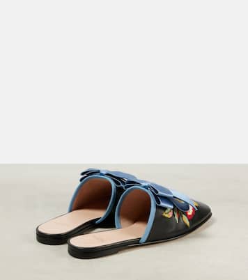Mules Bearegard brodées en cuir | Valentino Garavani