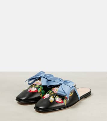 Mules Bearegard brodées en cuir | Valentino Garavani