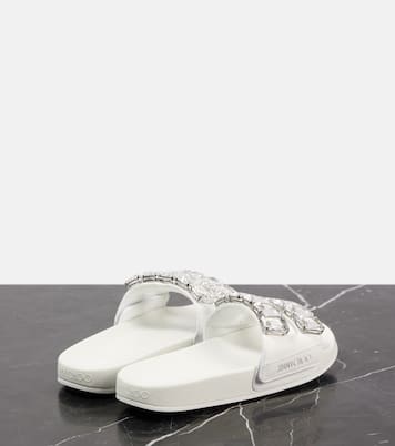 Mules Fitz Crystal en cuir | Jimmy Choo