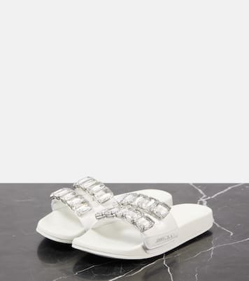 Mules Fitz Crystal en cuir | Jimmy Choo