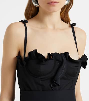 Ruched pleated cotton gown | Giambattista Valli