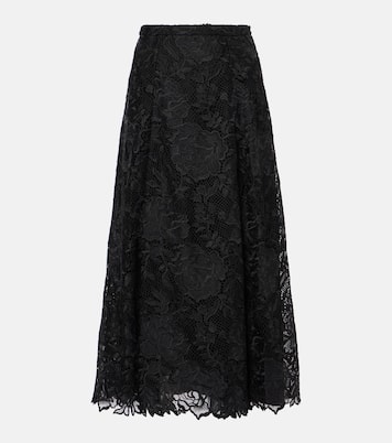 Falda midi de encaje floral | Erdem