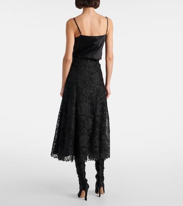 Falda midi de encaje floral | Erdem