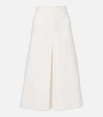 Falda midi Renoir de algodón plisada | Max Mara