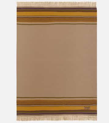 Grottesco striped silk and wool-blend blanket | The House of Lyria