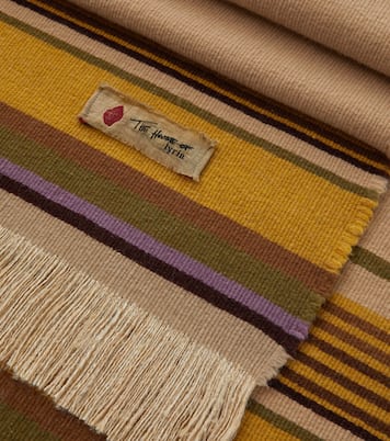 Grottesco striped silk and wool-blend blanket | The House of Lyria