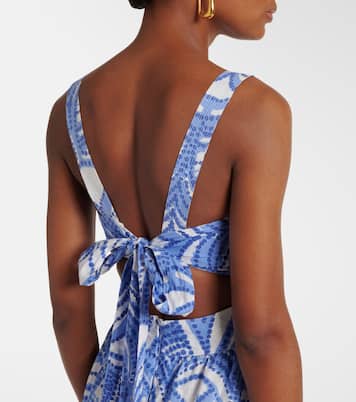 Abito midi Coco in cotone con stampa | Poupette St Barth