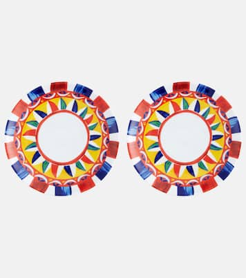 Set of 2 porcelain dinner plates | Dolce&Gabbana Casa